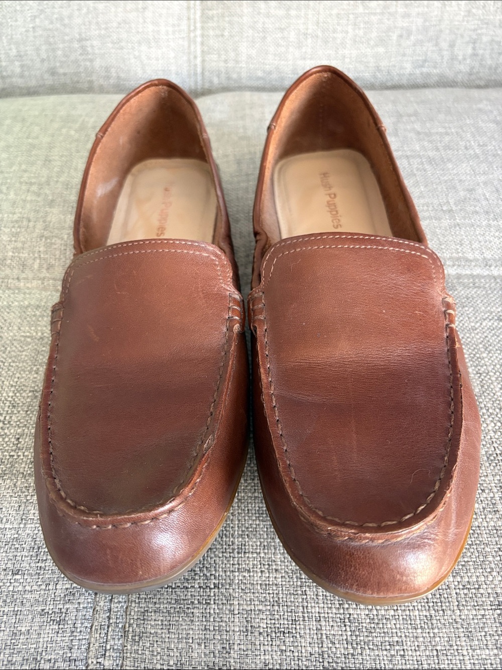 Hush Puppies Women’s Chestnut Brown Aidi Leather Loafers
